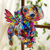 I Miss You - Personalized Dog Window Hanging Suncatcher Ornament