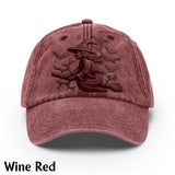 Beware Of The Witch - Personalized Witch Washed Denim Cap