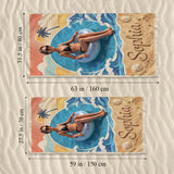 Custom From Photo Retro Summer Beach - Personalized Sea Lover Quick-dry Beach Towel/ Bath Towel