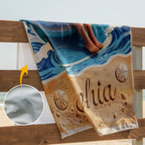 Custom From Photo Retro Summer Beach - Personalized Sea Lover Quick-dry Beach Towel/ Bath Towel