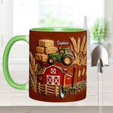 Farmer Life - Personalized Farmer Set Accent Mug with Acrylic Stirrers
