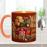 Farmer Life - Personalized Farmer Set Accent Mug with Acrylic Stirrers