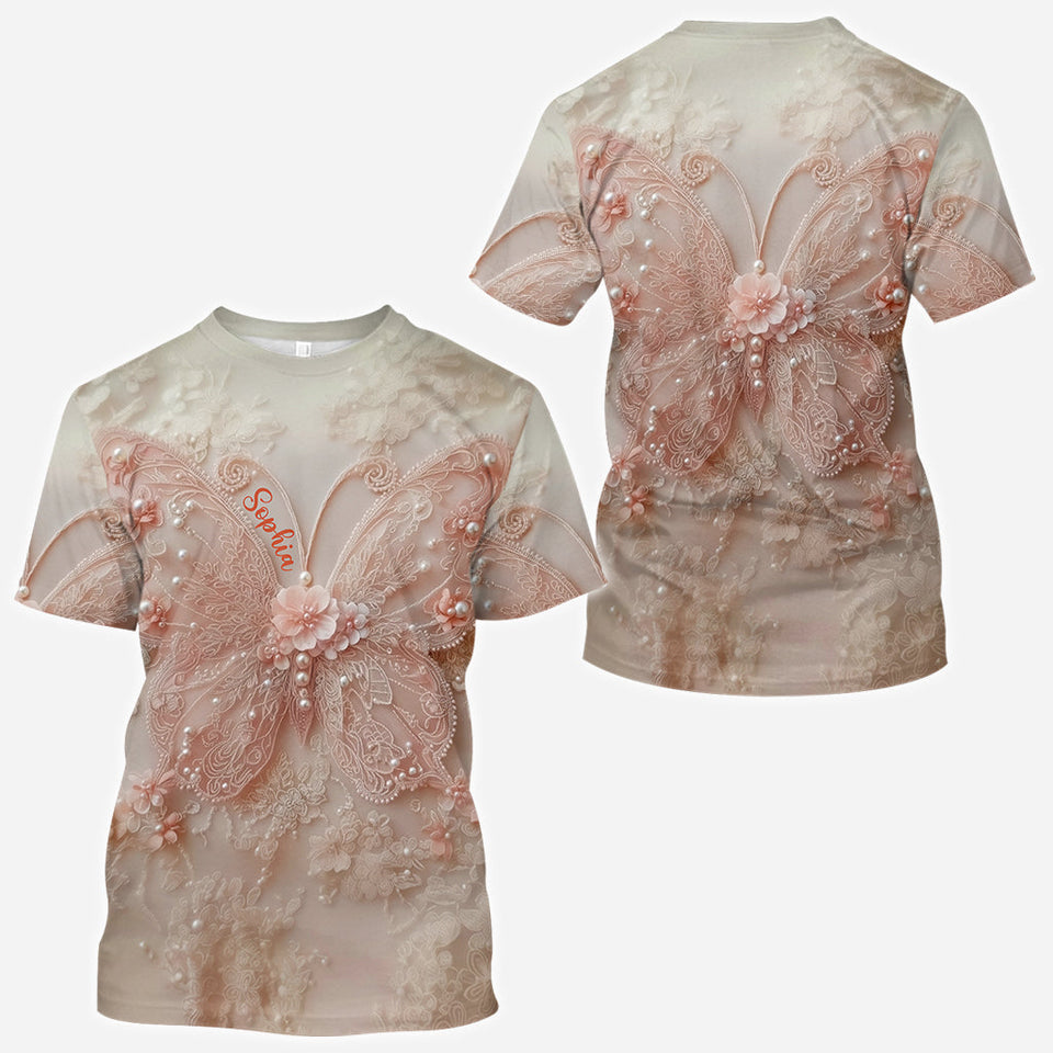 Beautiful Butterfly - Personalized Butterfly All Over Shirt