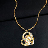 I Love You Forever - Personalized Kid Shaped Metal Pendant Necklace