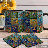 Sea Creatures - Personalized Sea Lover Accent Mug & Coaster