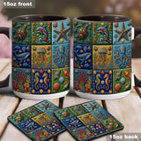 Sea Creatures - Personalized Sea Lover Accent Mug & Coaster