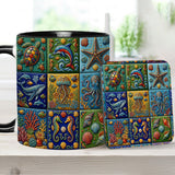 Sea Creatures - Personalized Sea Lover Accent Mug & Coaster