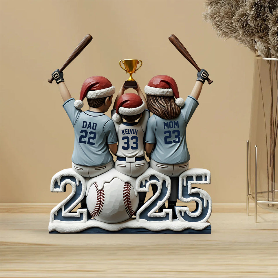 Baseball Family - Personalized Baseball Custom Shaped Acrylic Plaque
