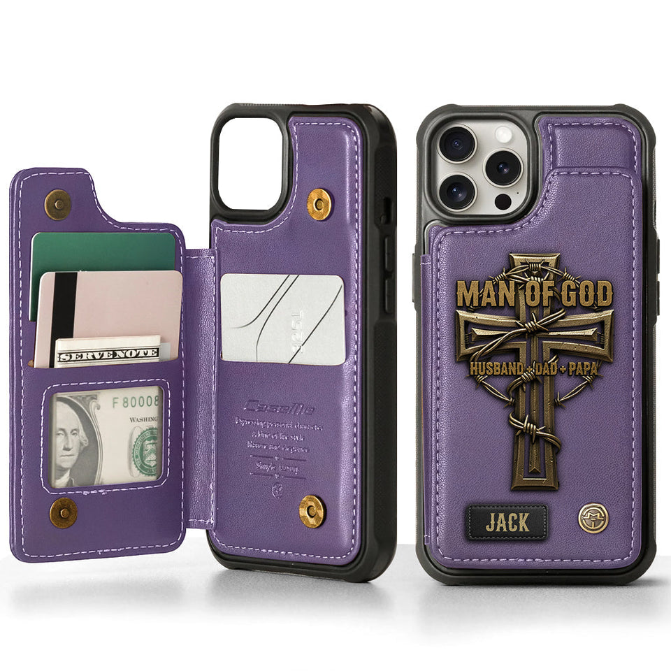 Man Of God - Personalized Christian Wallet Phone Case