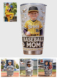 Baseball Mom, Grandma - Personalized Baseball Tumbler