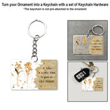 It Takes A Long Time To Grow An Old Friend Birth Flower - Personalized Bestie Transparent Ornament