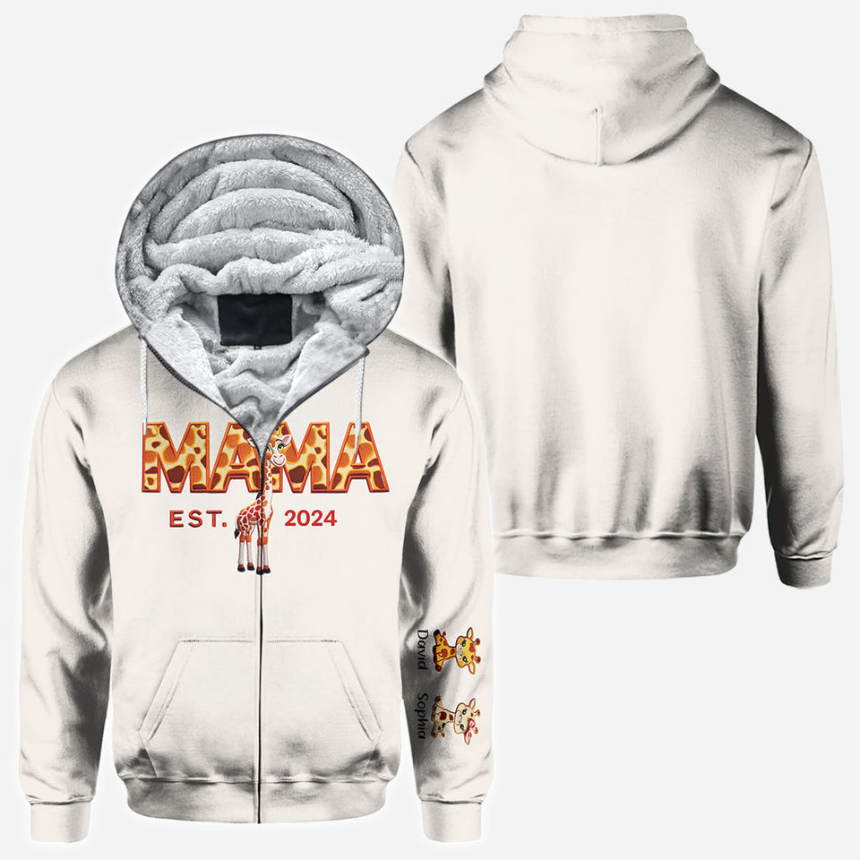 Mama Giraffe - Personalized Mother All Over Shirt
