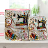 Love Sewing - Personalized Sewing Accent Mug & Coaster