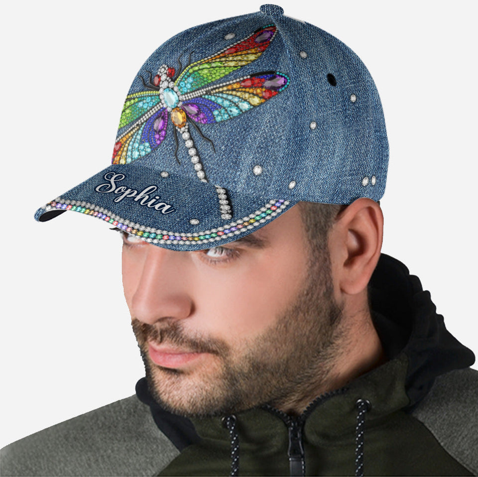 Beautiful Dragonfly - Personalized Dragonfly Classic Cap