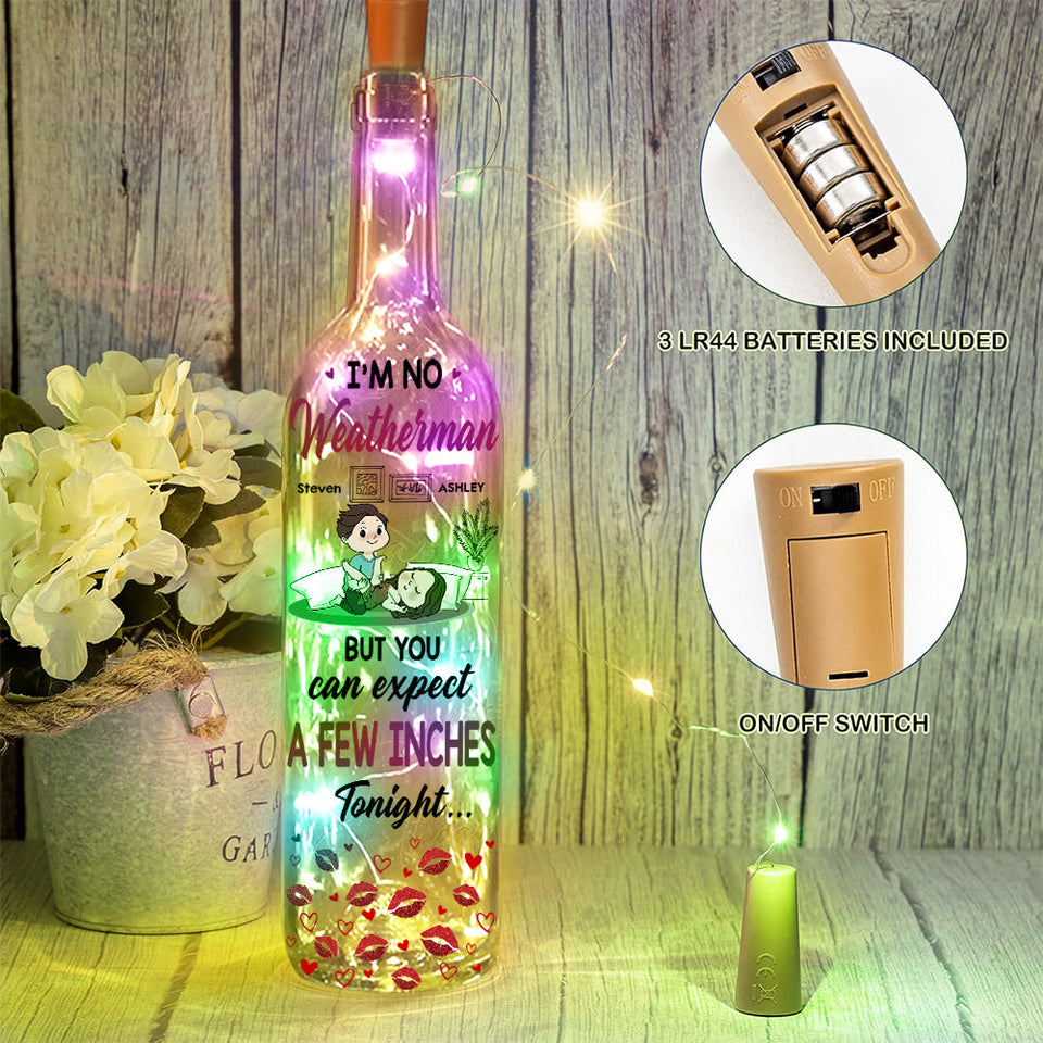 A Few Inches - Personalized Couple Wine Bottle Lamp