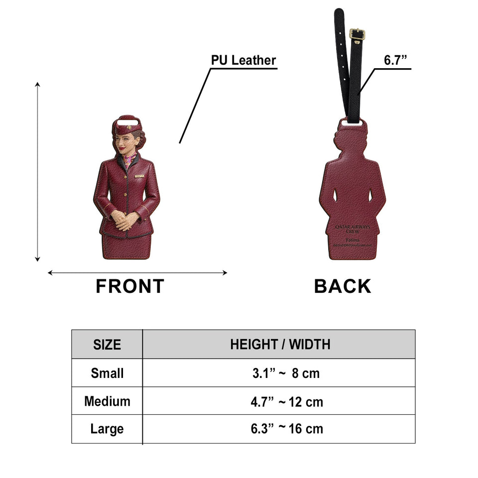 Fly Attendant Custom Luggage Tag - Personalized Fly attendant Luggage Tag