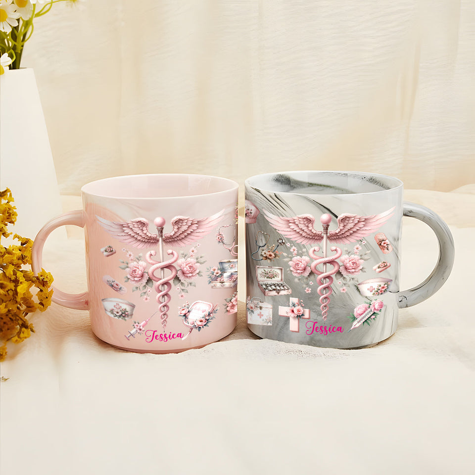 Proud Nurse - Personalized Nurse Marble Mug