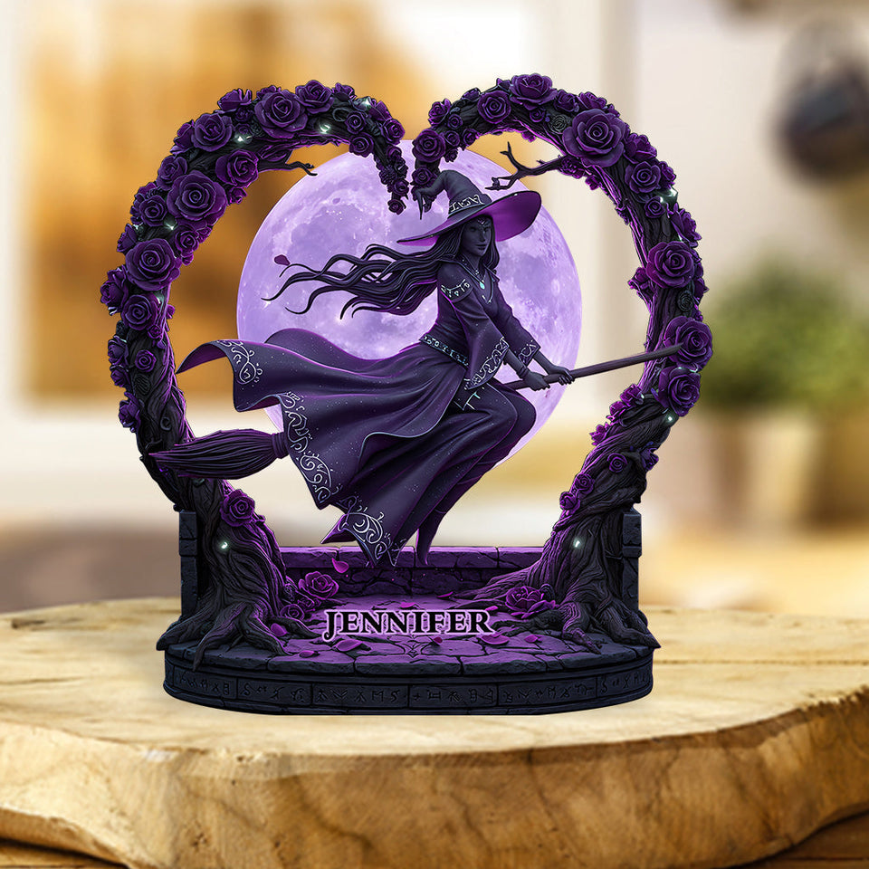 Mysterious Witch - Personalized Witch Custom Shaped Acrylic Plaque