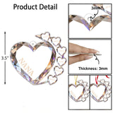 Sparkling Hearts - Personalized Family Transparent Ornament