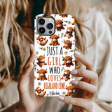 Just A Girl Who Loves Highland Cows - Personalized Highland Cow Full Print Phone Case