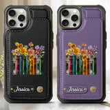 Books And Flowers - Personalized Book Wallet Phone Case