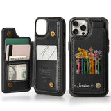 Books And Flowers - Personalized Book Wallet Phone Case