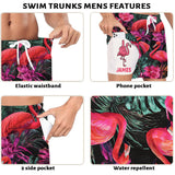 Tropical Flamingo - Personalized Flamingo Men Swim Trunks With Liner