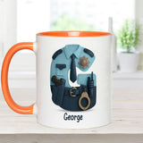 Police Custom Alphabet, Custom Initial - Personalized Police Officer Accent Mug