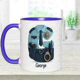 Police Custom Alphabet, Custom Initial - Personalized Police Officer Accent Mug