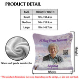 A Hug From Heaven - Personalized Memorial Faux Fur Square Pillow