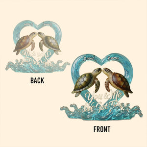 You And Me We Got This Turtle Couple - Personalized Turtle Custom Shaped Acrylic Plaque