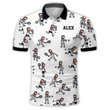 Gift For Tennis Dad, Husband, Son - Personalized Tennis Polo Shirt