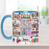 Priez, attendez, ayez confiance - Mug chrétien personnalisé