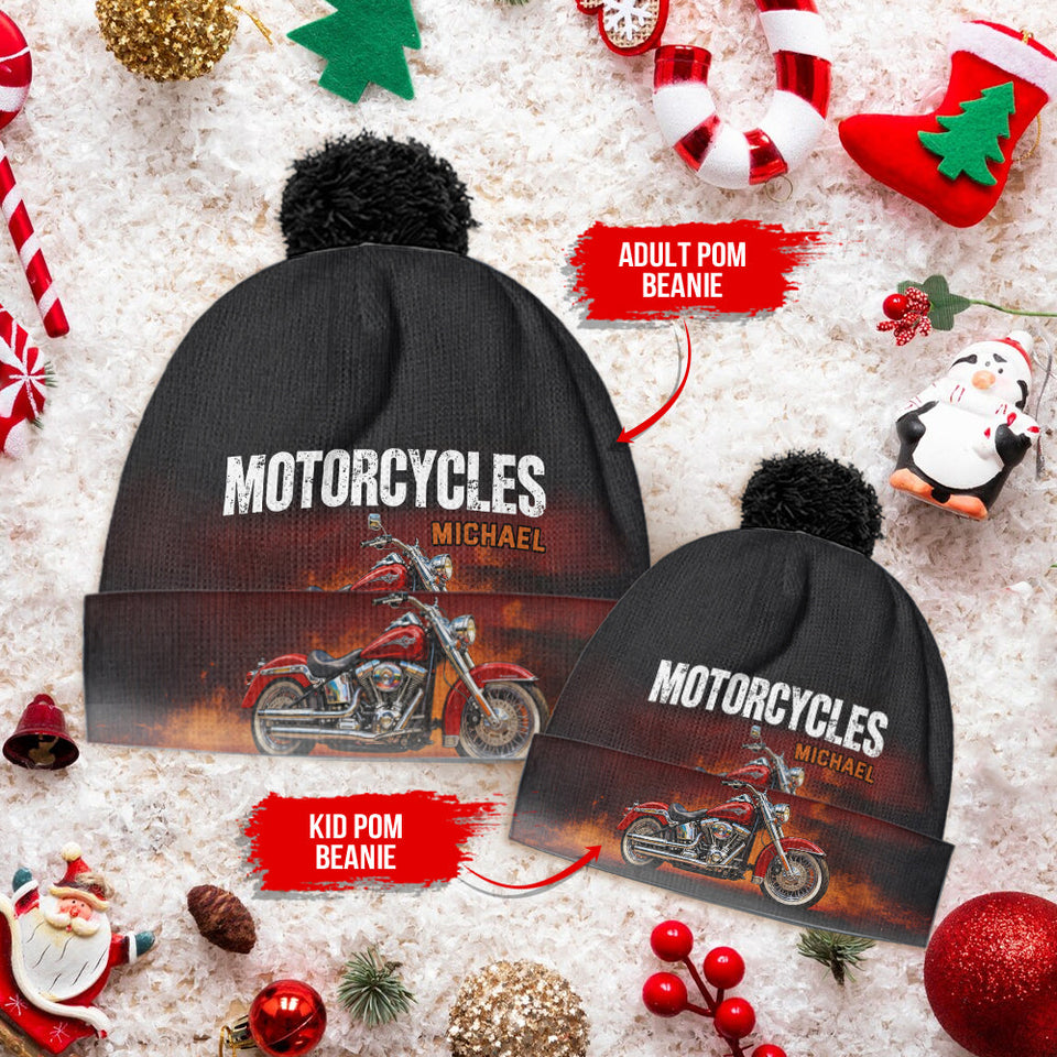 Motorcycles - Personalized Biker Beanie Hat