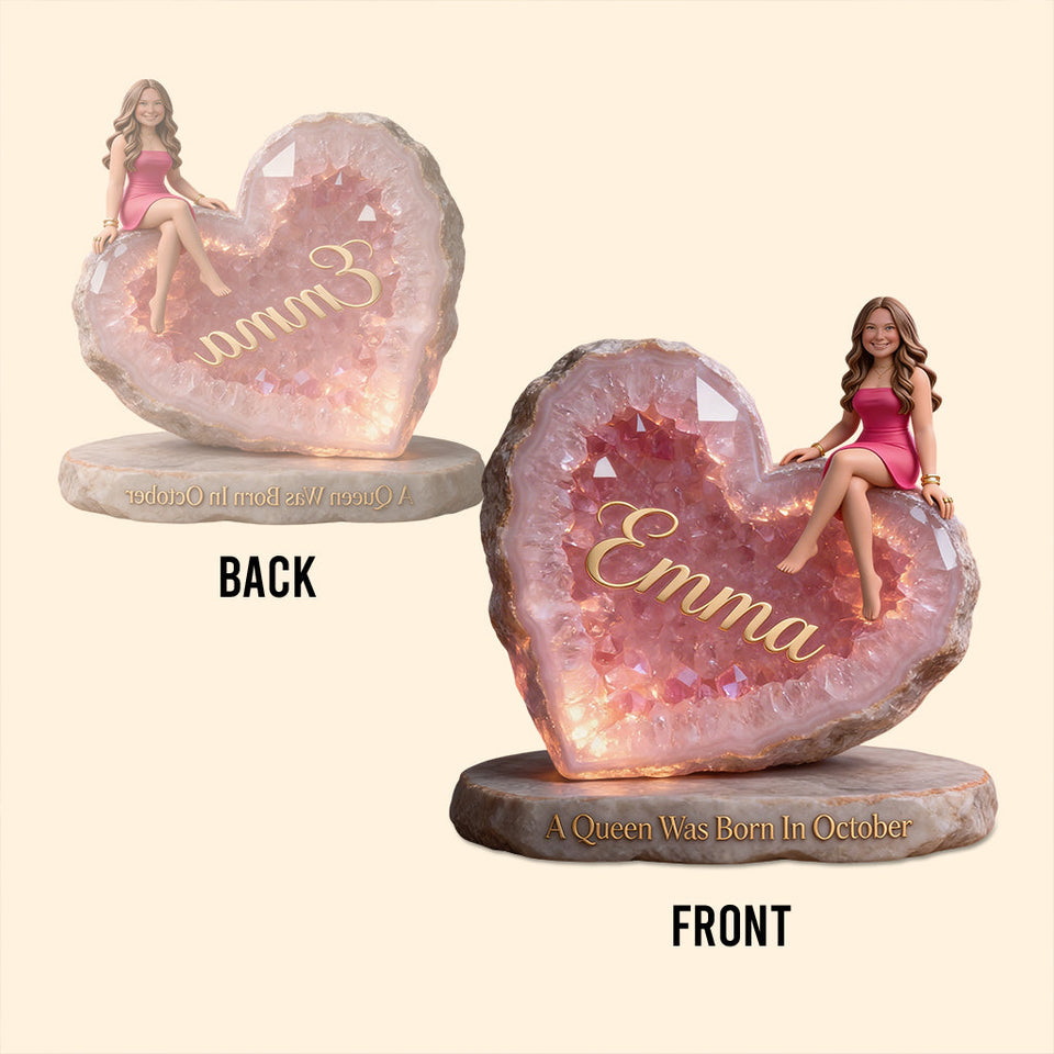 Any Photo Birthstone Queen - Personalized Birth Stone Custom Shaped Acrylic Plaque