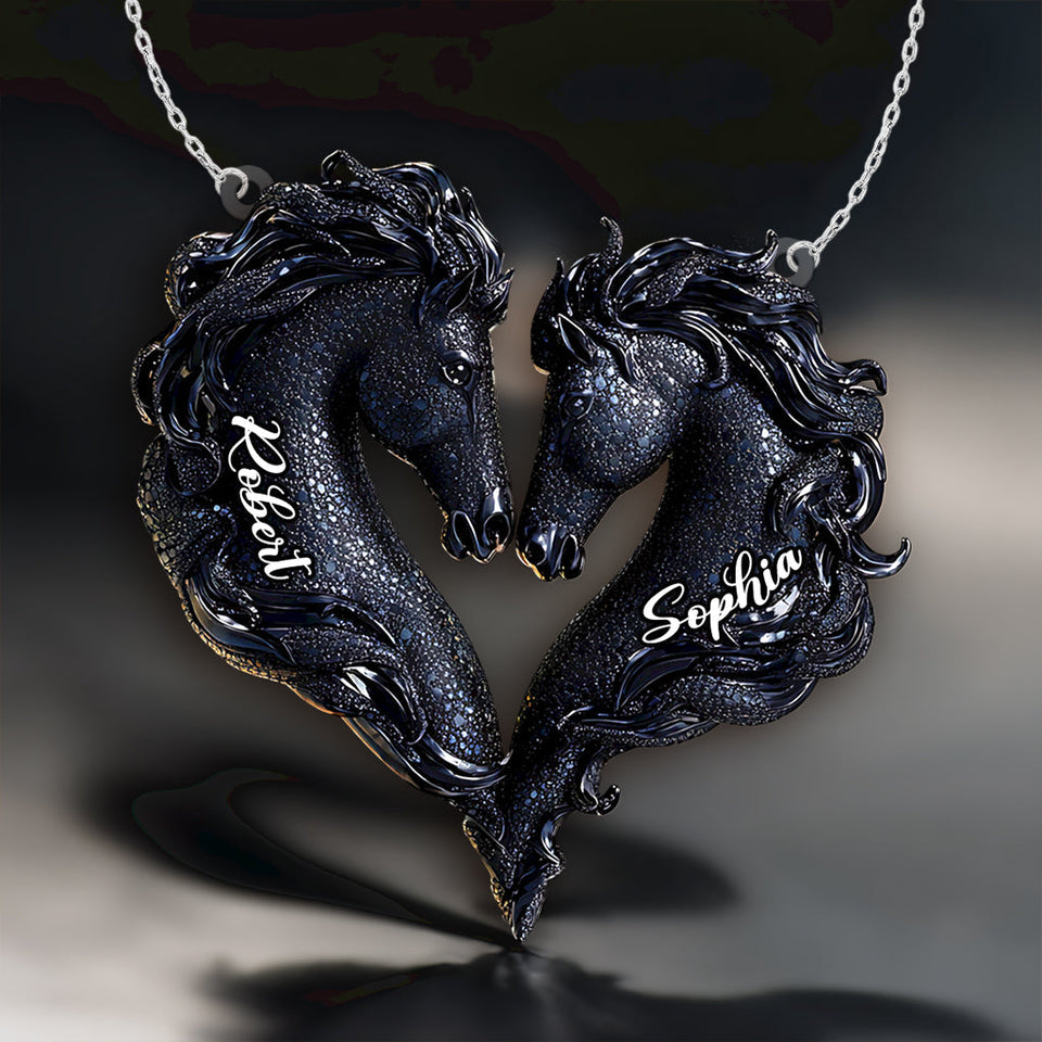 You & Me We Got This - Personalized Horse Custom Shaped Pendant Necklace