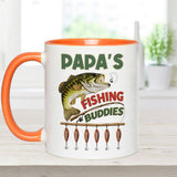 Papa Fishing Buddies - Personalized Fishing Accent Mug