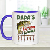 Papa Fishing Buddies - Personalized Fishing Accent Mug