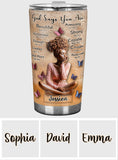 God Says You Are - Personalized African American Tumbler
