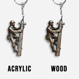 Custom Lineman Keychain From Any Photo - Personalized Lineman Keychain