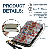 Mom Lady Of Grace - Personalized Christian Leather Long Wallet