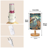 You & Me - Personalized Turtle Table Lamp with Wood Base