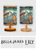You & Me - Personalized Turtle Table Lamp with Wood Base