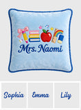Kawaii School Teacher Gift Personalized - Personalized Teacher Faux Fur Square Pillow