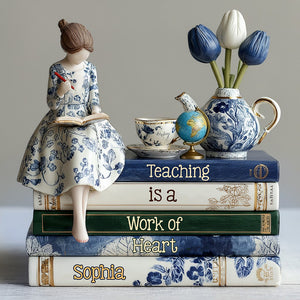 Teaching Is a Work of Heart - Personalized Teacher Custom Shaped Acrylic Plaque