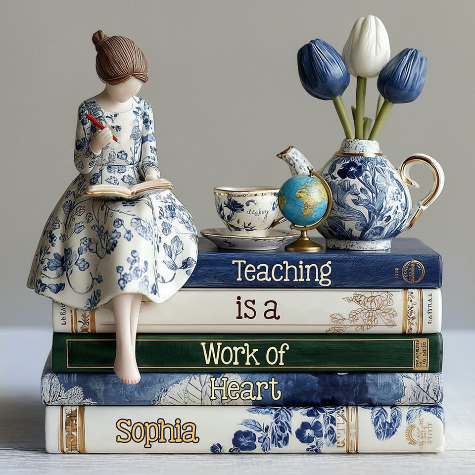 Teaching Is a Work of Heart - Personalized Teacher Custom Shaped Acrylic Plaque