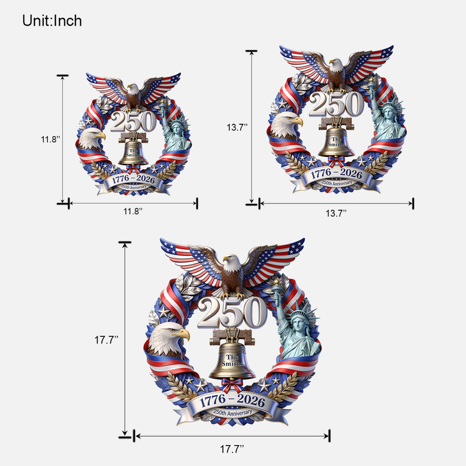 250 Years Of America - Personalized Patriot Custom Shaped Wood Sign