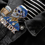 Funny Registered Nurse Skull - Personalized Nurse Pin