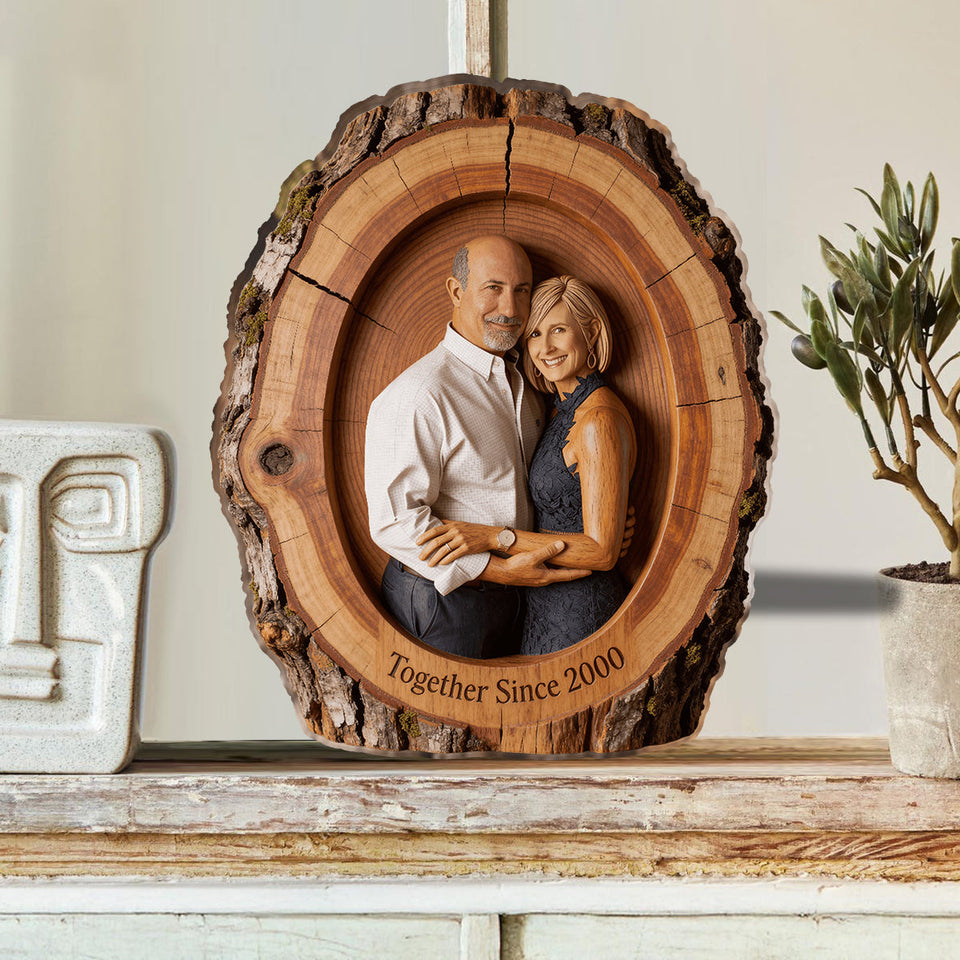 I'm Yours No Returns Or Refunds - Personalized Couple Custom Shaped Wood Plaque