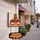 Custom Any Photo, Best Gift For Mom & Grandma - Personalized Father Wooden Wall Mount Sign